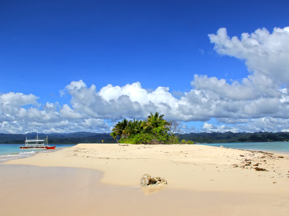 at the end of the beach